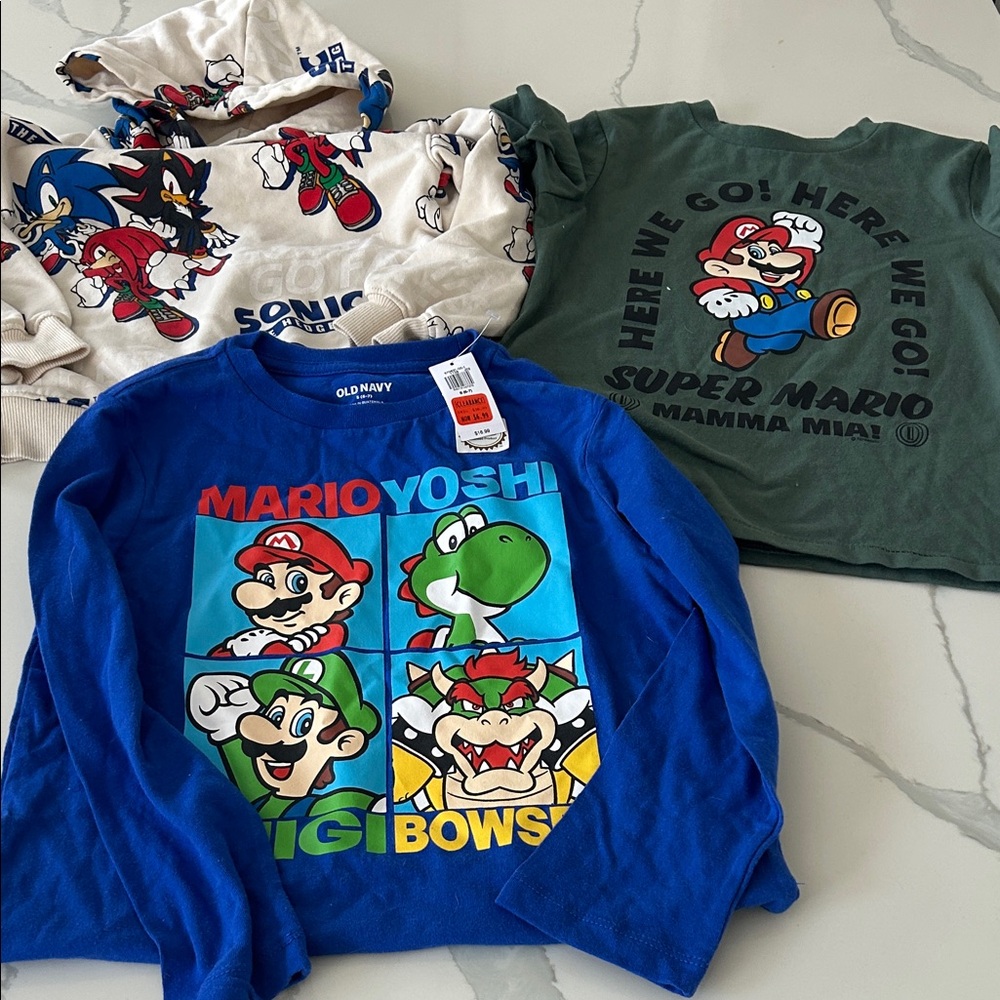 Old Navy Kids Graphic Sweatshirts - Blue, Cream, Green